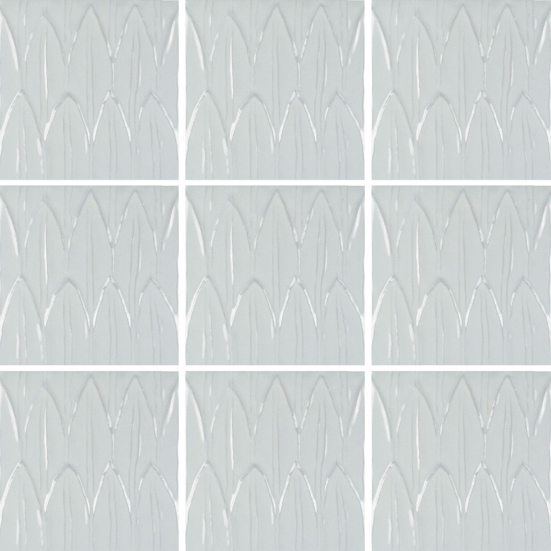 Tesoro-6-x-6-Sol-Glossy-Porcelain-Struttura-Tile-Bianco