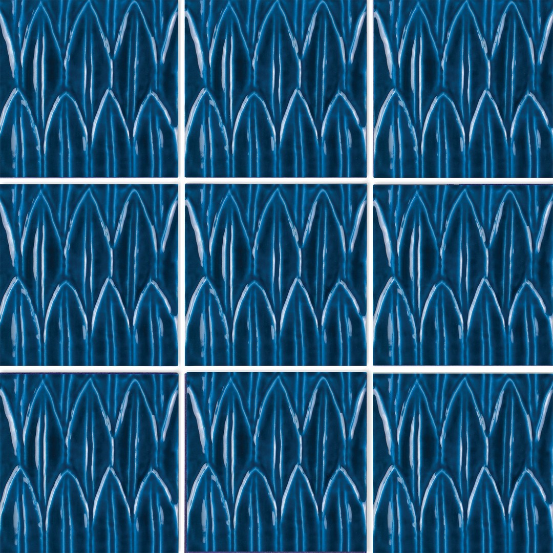 Tesoro-6-x-6-Sol-Glossy-Porcelain-Struttura-Tile-Blu