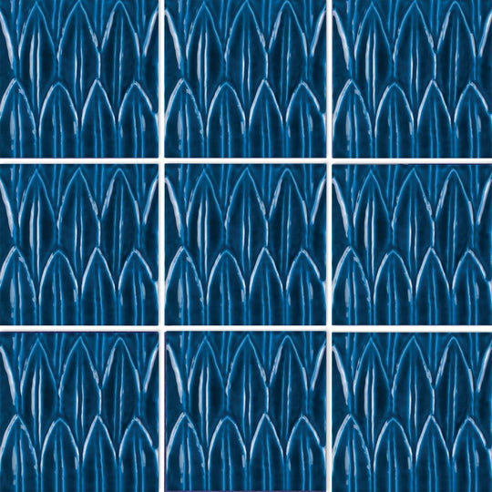 Tesoro-6-x-6-Sol-Glossy-Porcelain-Struttura-Tile-Blu