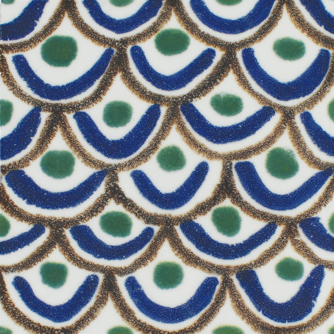 Tesoro 6" x 6" Sol Glossy Porcelain Deco Tile