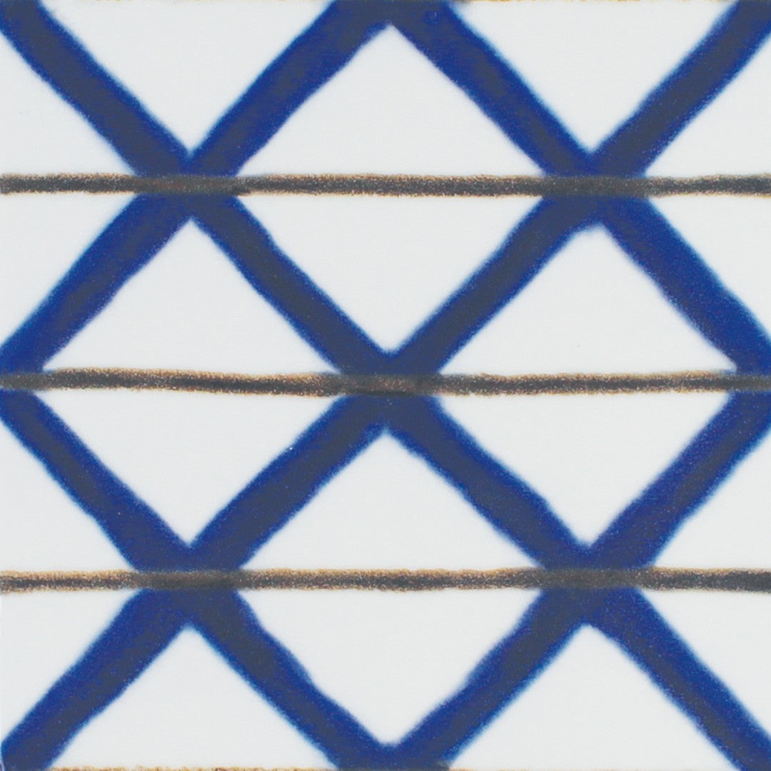 Tesoro 6" x 6" Sol Glossy Porcelain Deco Tile