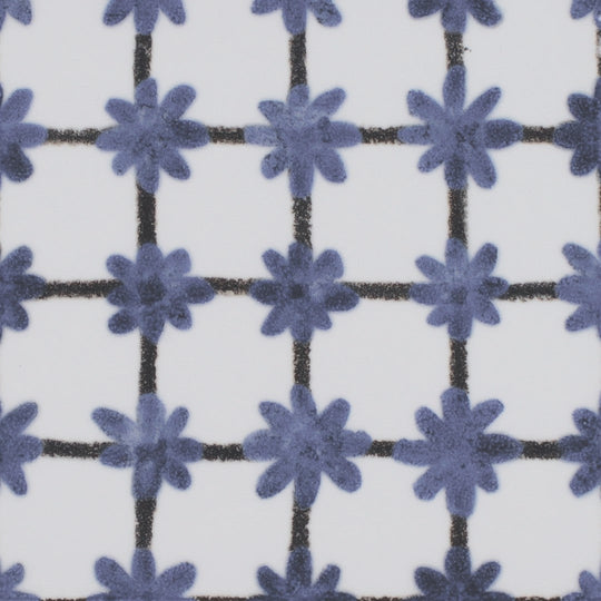 Tesoro 6" x 6" Sol Glossy Porcelain Deco Tile