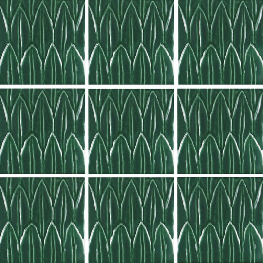 Tesoro-6-x-6-Sol-Glossy-Porcelain-Struttura-Tile-Verde