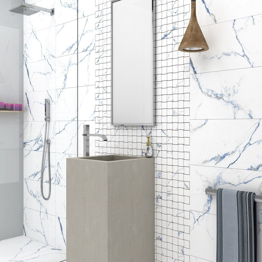 Tesoro-10.25-x-11.75-Indigo-Rectified-Matte-Basketweave-Porcelain-Mosaic-Calacatta-Blue