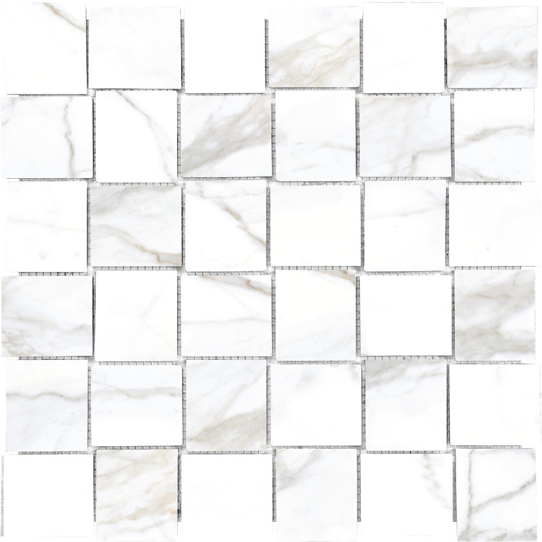 Tesoro 11.75" x 11.75" Lucca Rectified Matte Porcelain Basketweave Mosaic