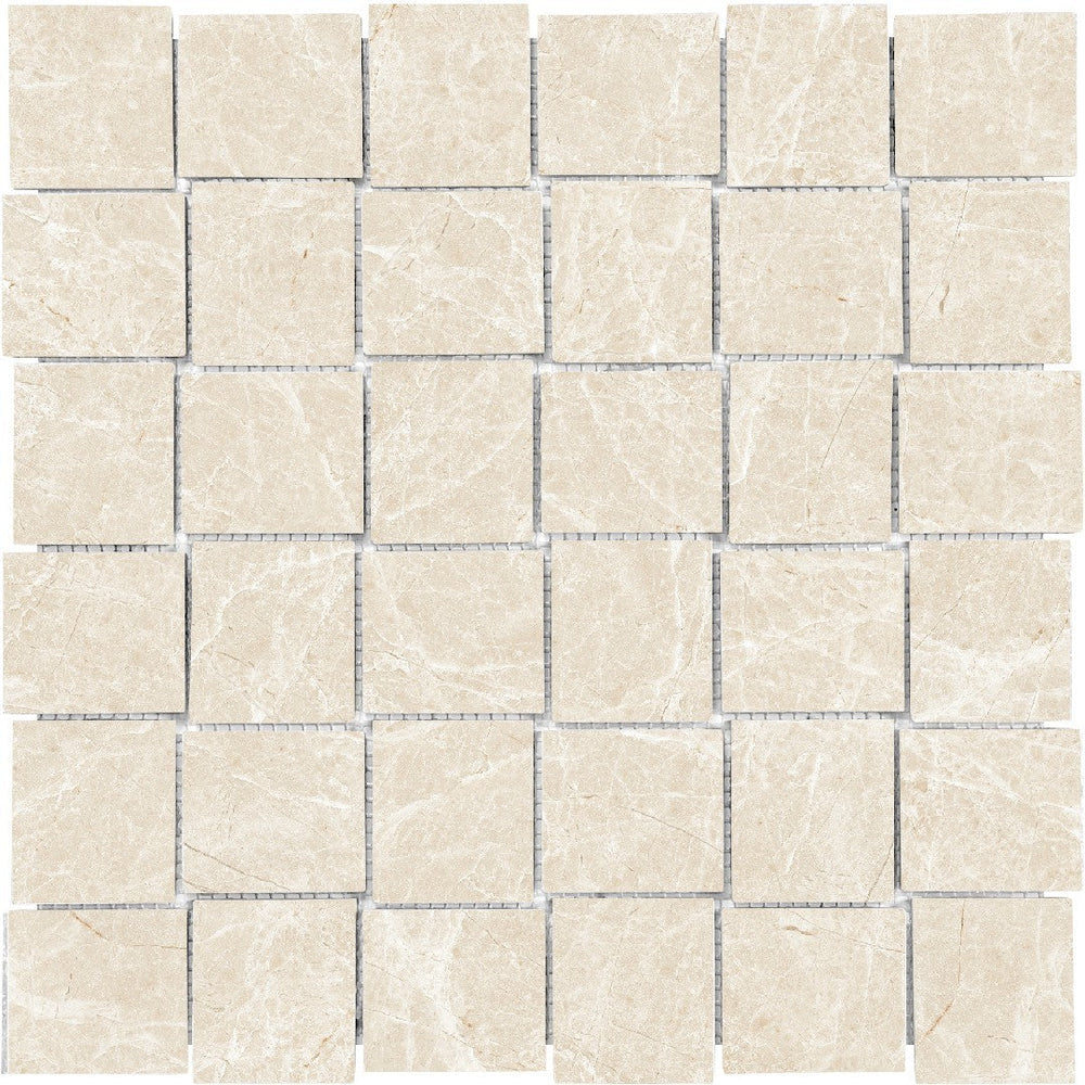 Tesoro 11.75" x 11.75" Lucca Rectified Polished Porcelain Basketweave Mosaic
