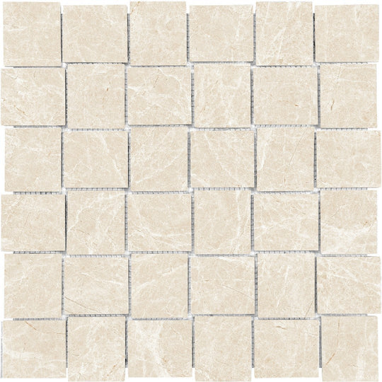 Tesoro 11.75" x 11.75" Lucca Rectified Polished Porcelain Basketweave Mosaic