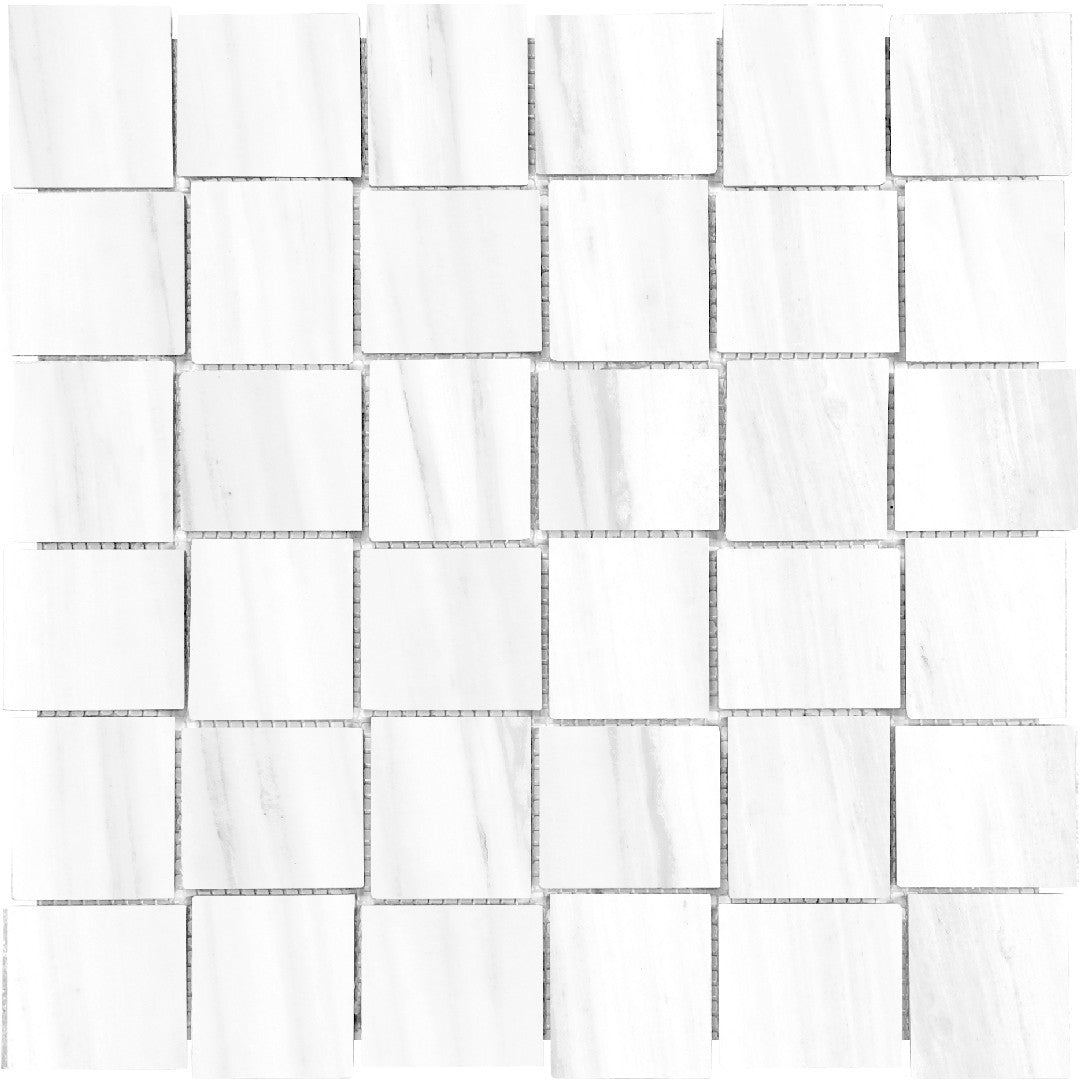 Tesoro 11.75" x 11.75" Lucca Rectified Matte Porcelain Basketweave Mosaic