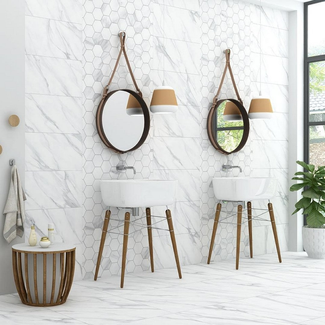 Tesoro-10.25-x-11.75-Lucca-Rectified-Matte-Porcelain-3-Hexagon-Mosaic-Volakis