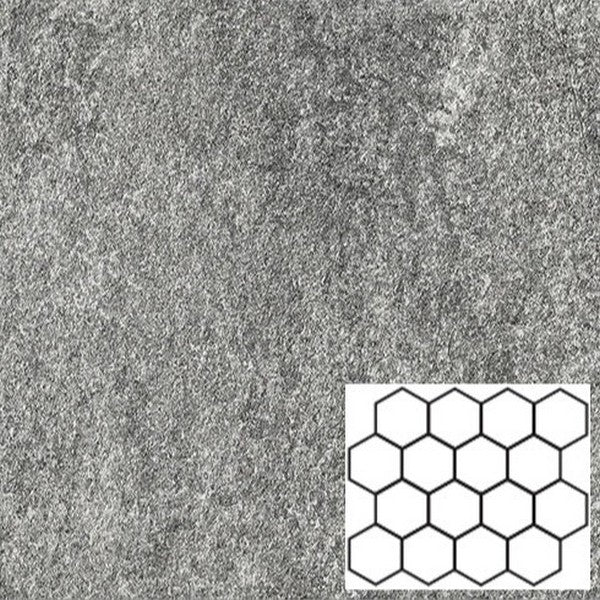 Tesoro 11.75" x 10" Titanium Rectified Matte 3" Hexagon Porcelain Mosaic