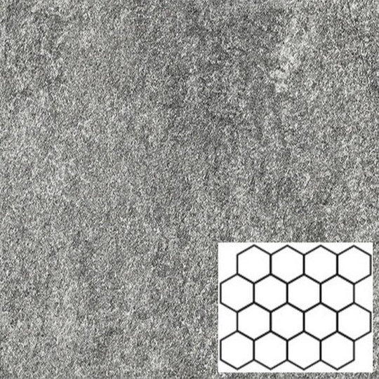 Tesoro 11.75" x 10" Titanium Rectified Matte 3" Hexagon Porcelain Mosaic