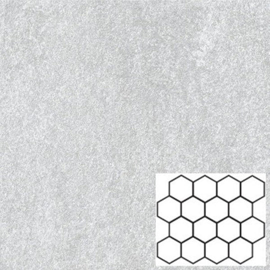Tesoro 11.75" x 10" Titanium Rectified Matte 3" Hexagon Porcelain Mosaic