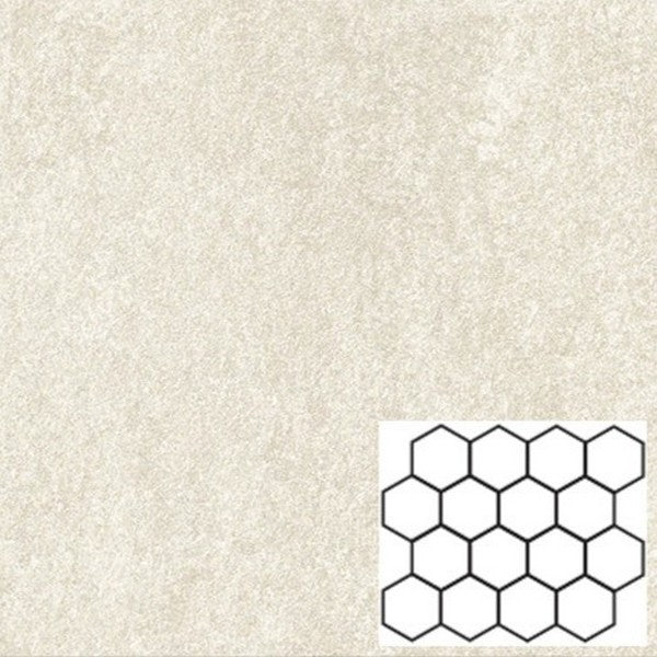Tesoro 11.75" x 10" Titanium Rectified Matte 3" Hexagon Porcelain Mosaic