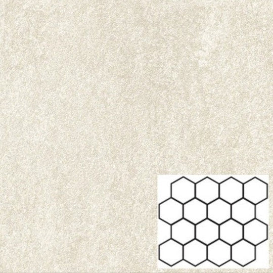 Tesoro 11.75" x 10" Titanium Rectified Matte 3" Hexagon Porcelain Mosaic