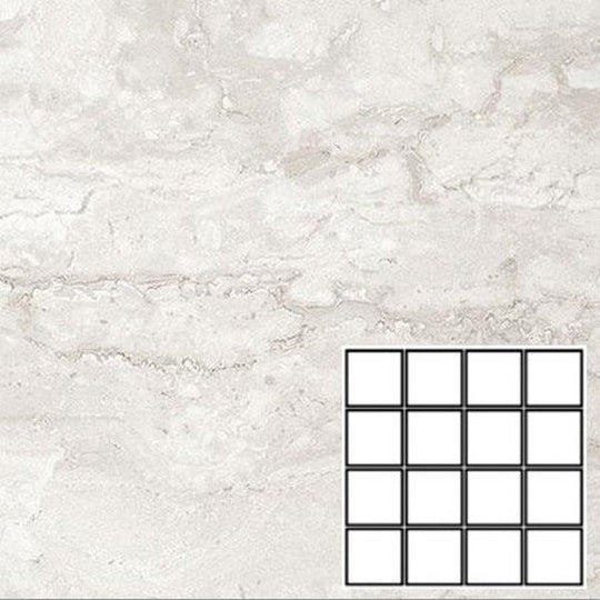 Tesoro 12" x 12" Tivolazio Rectified Matte Porcelain 3" Mosaic