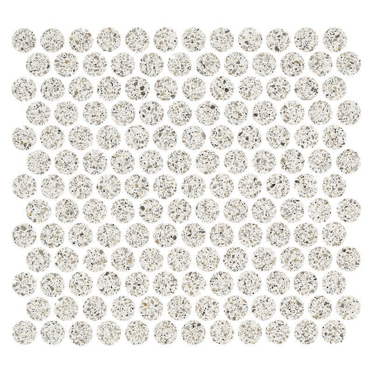 Maniscalco Stone 11.25" x 12" Eco Rock Honed Terrazzo Penny Round