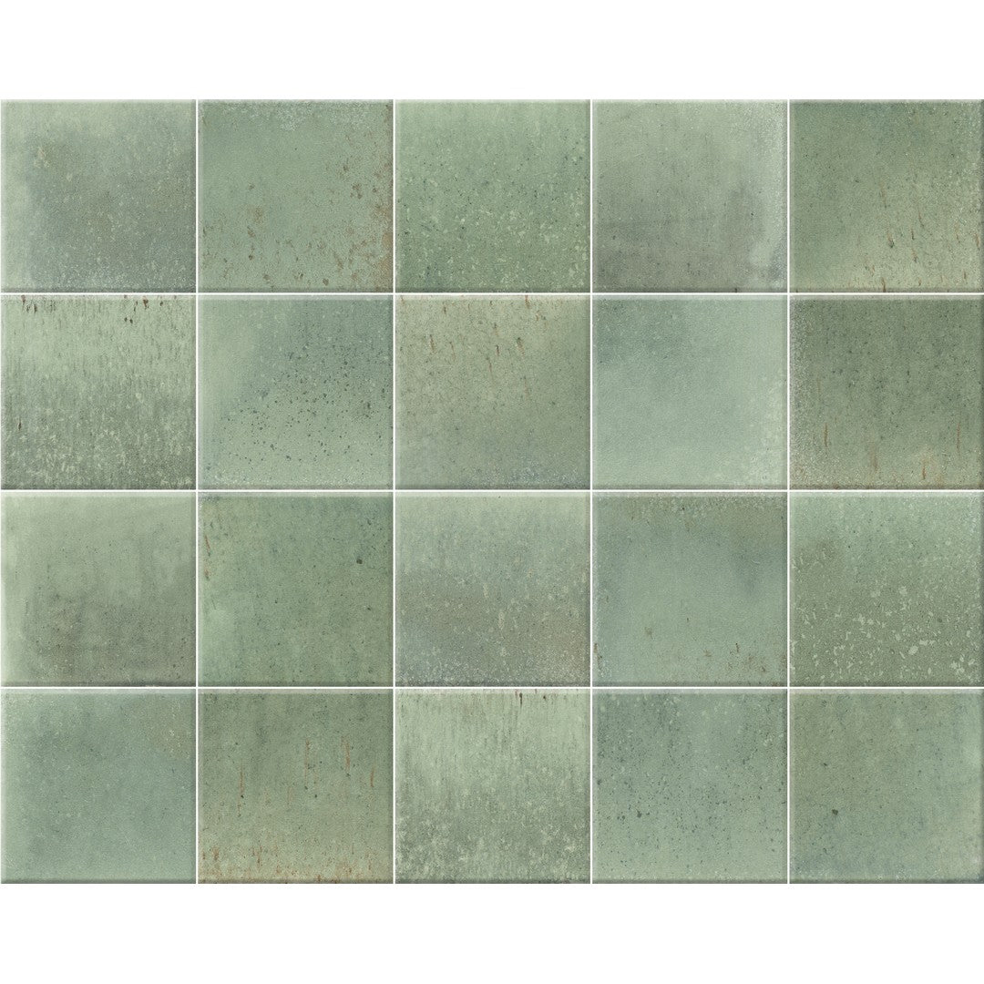 Tesoro 6" x 6" Glee Pressed Glossy Porcelain Tile