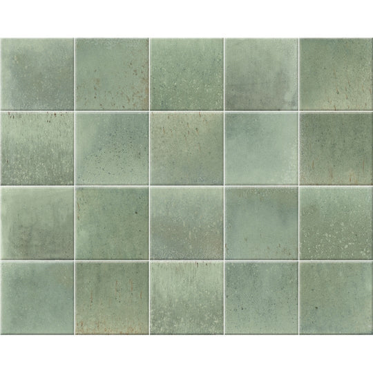 Tesoro 6" x 6" Glee Pressed Glossy Porcelain Tile