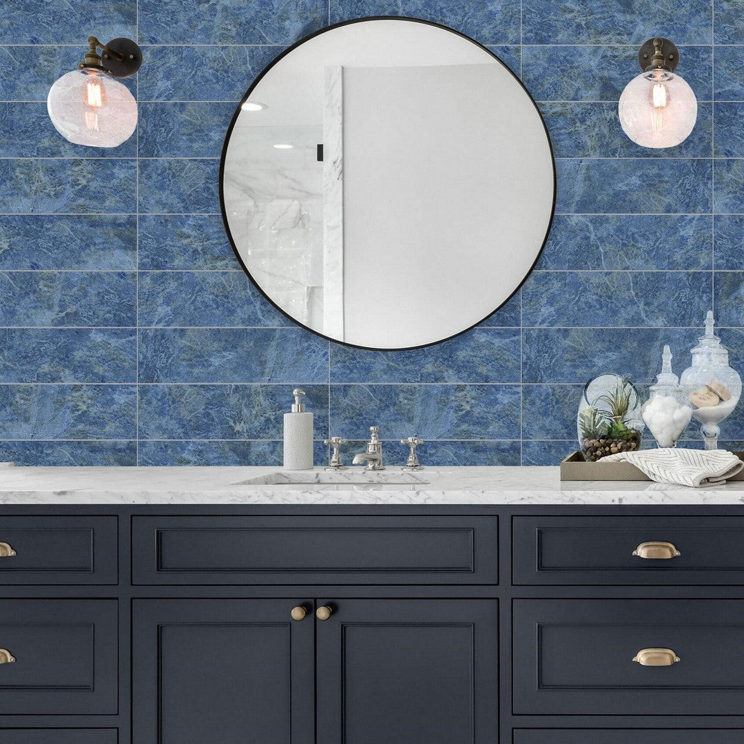 Tesoro-6-x-20-Waves-II-Porcelain-Tile-Cobalt