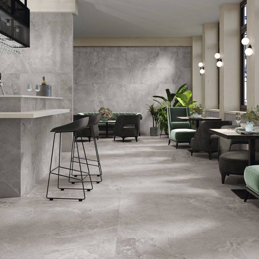 Euroker-24-x-48-Dome-Rectified-Matte-Porcelain-Tile-Ash