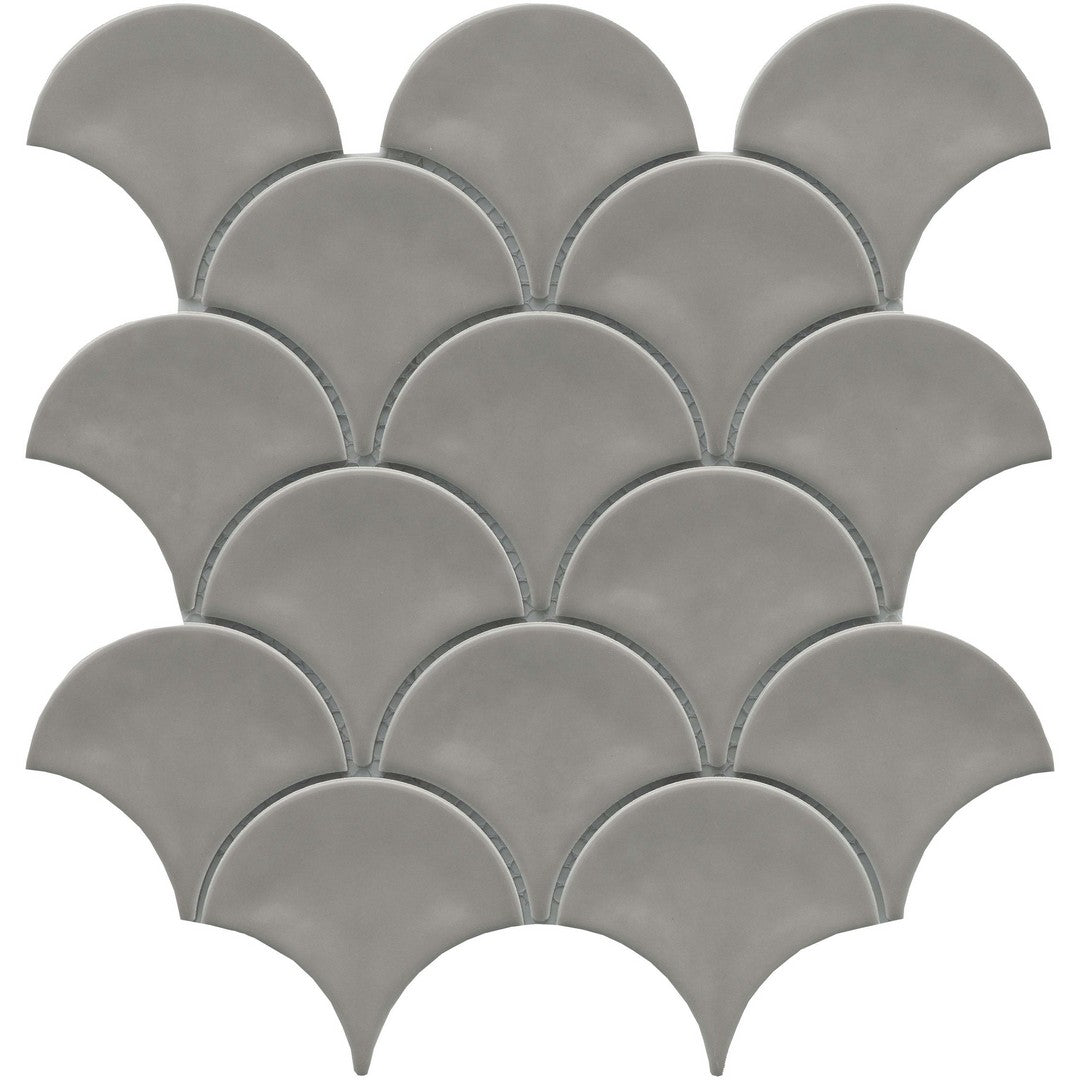 Emser 10" x 11" Reward Pressed Glossy Fan Porcelain Mosaic