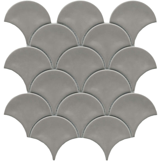 Emser 10" x 11" Reward Pressed Glossy Fan Porcelain Mosaic