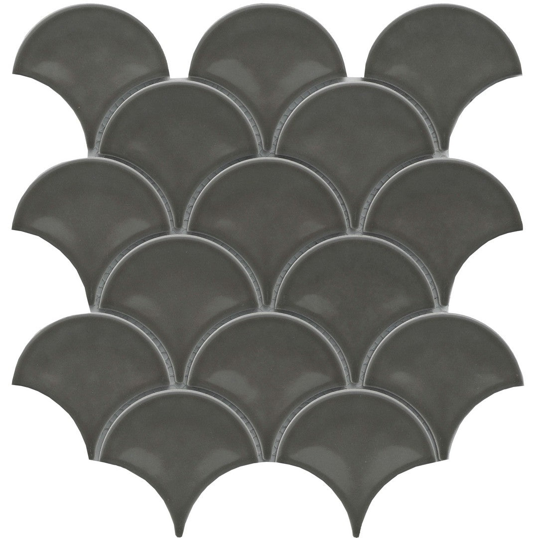 Emser 10" x 11" Reward Pressed Glossy Fan Porcelain Mosaic