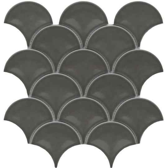 Emser 10" x 11" Reward Pressed Glossy Fan Porcelain Mosaic