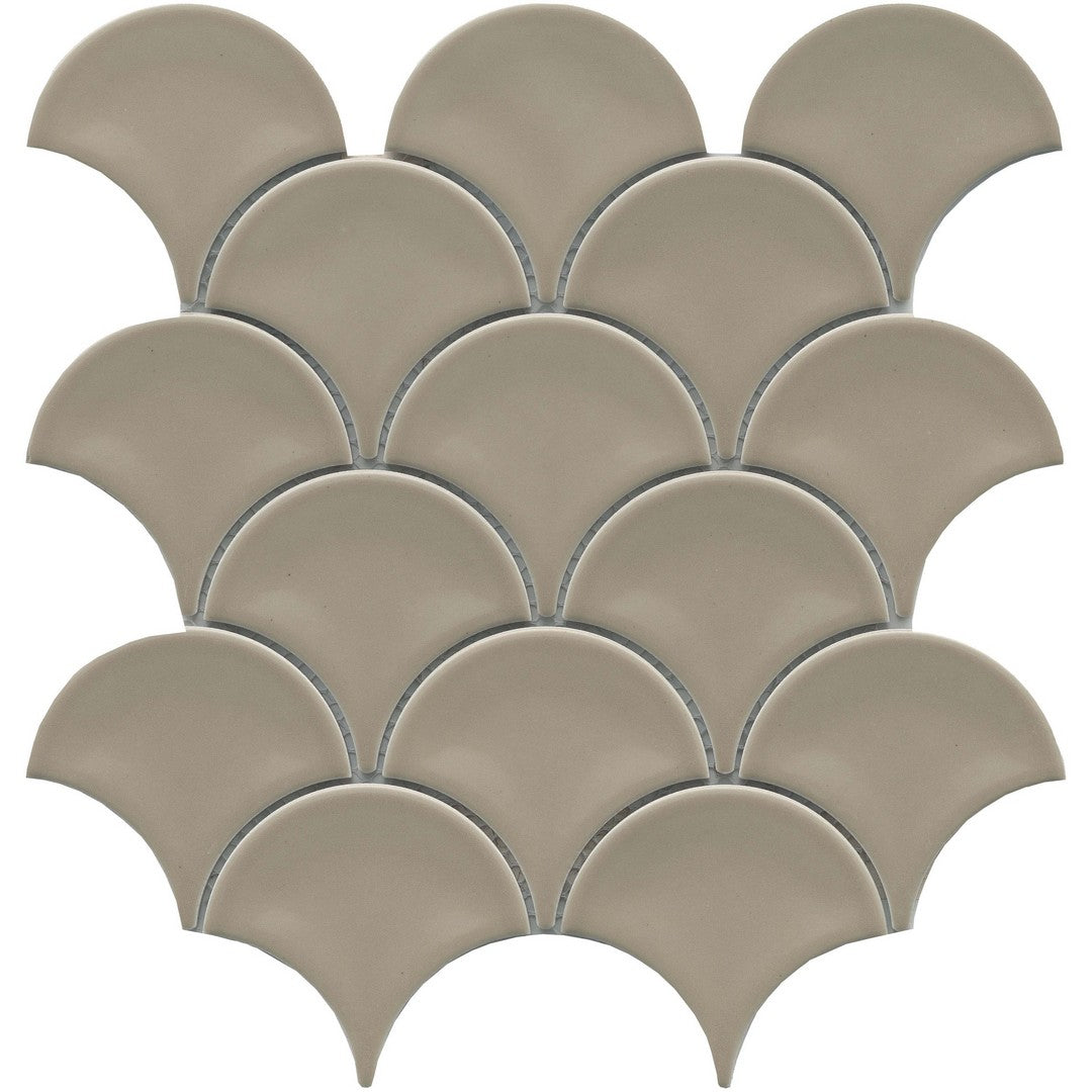 Emser 10" x 11" Reward Pressed Glossy Fan Porcelain Mosaic