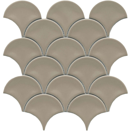Emser 10" x 11" Reward Pressed Glossy Fan Porcelain Mosaic
