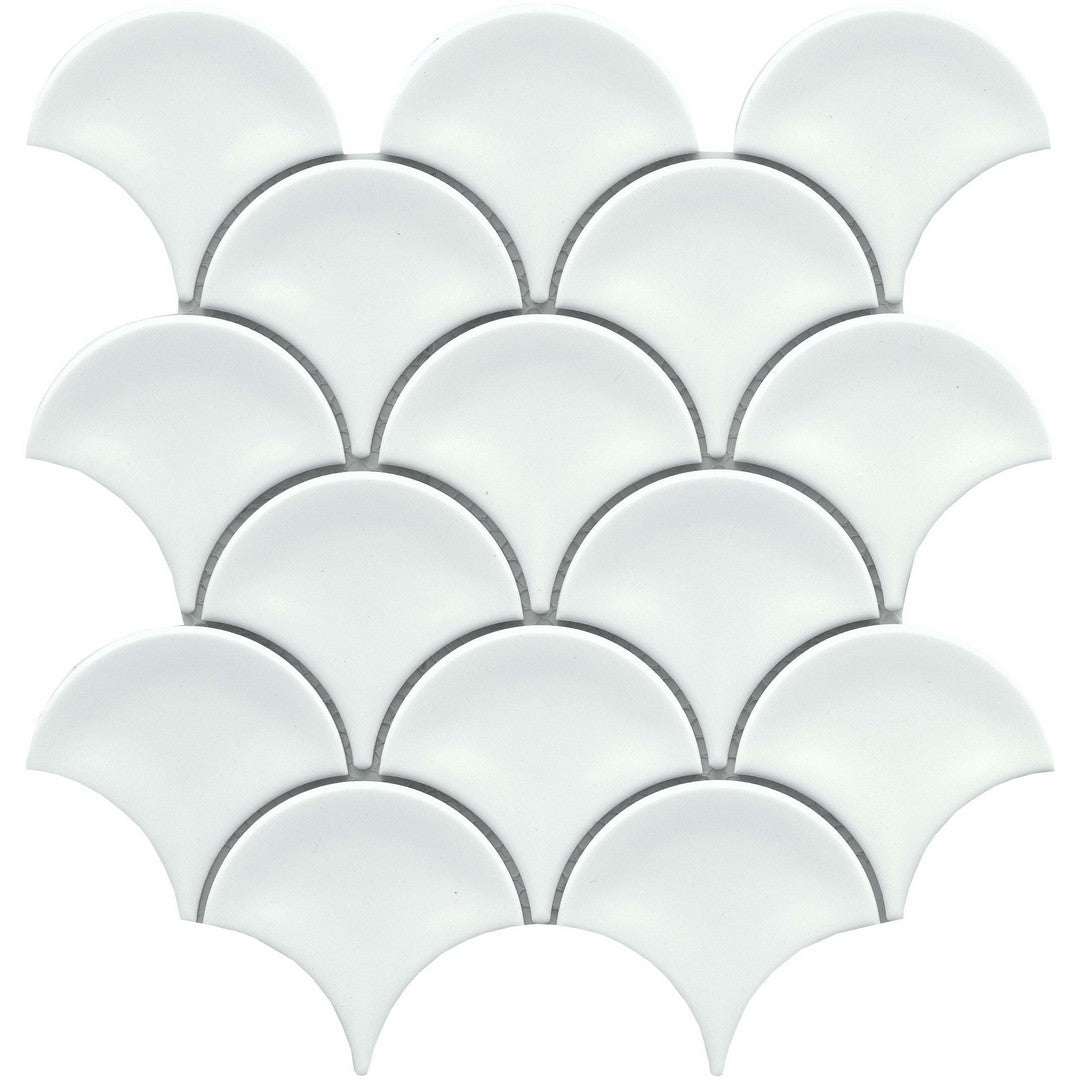 Emser 10" x 11" Reward Pressed Glossy Fan Porcelain Mosaic