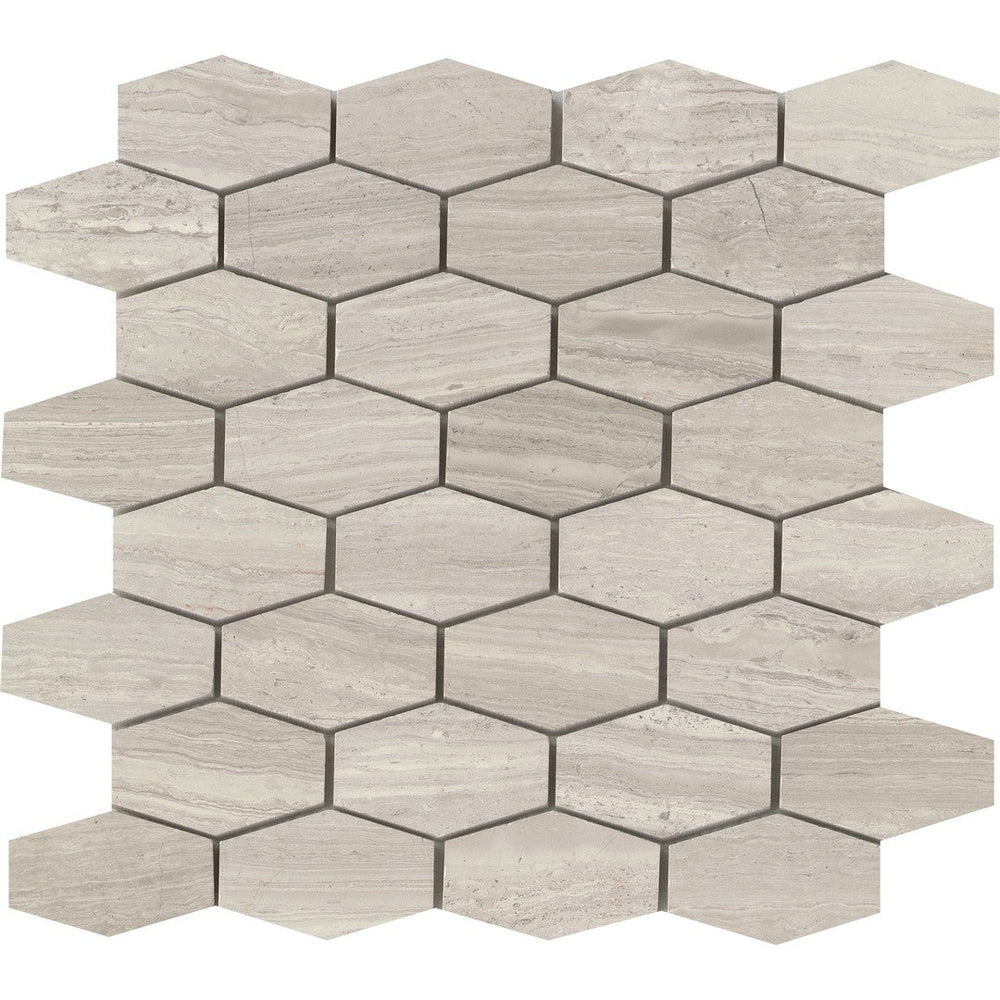 Emser 12" x 12" Metro Honed Marble Hexagon Wide Mosaic