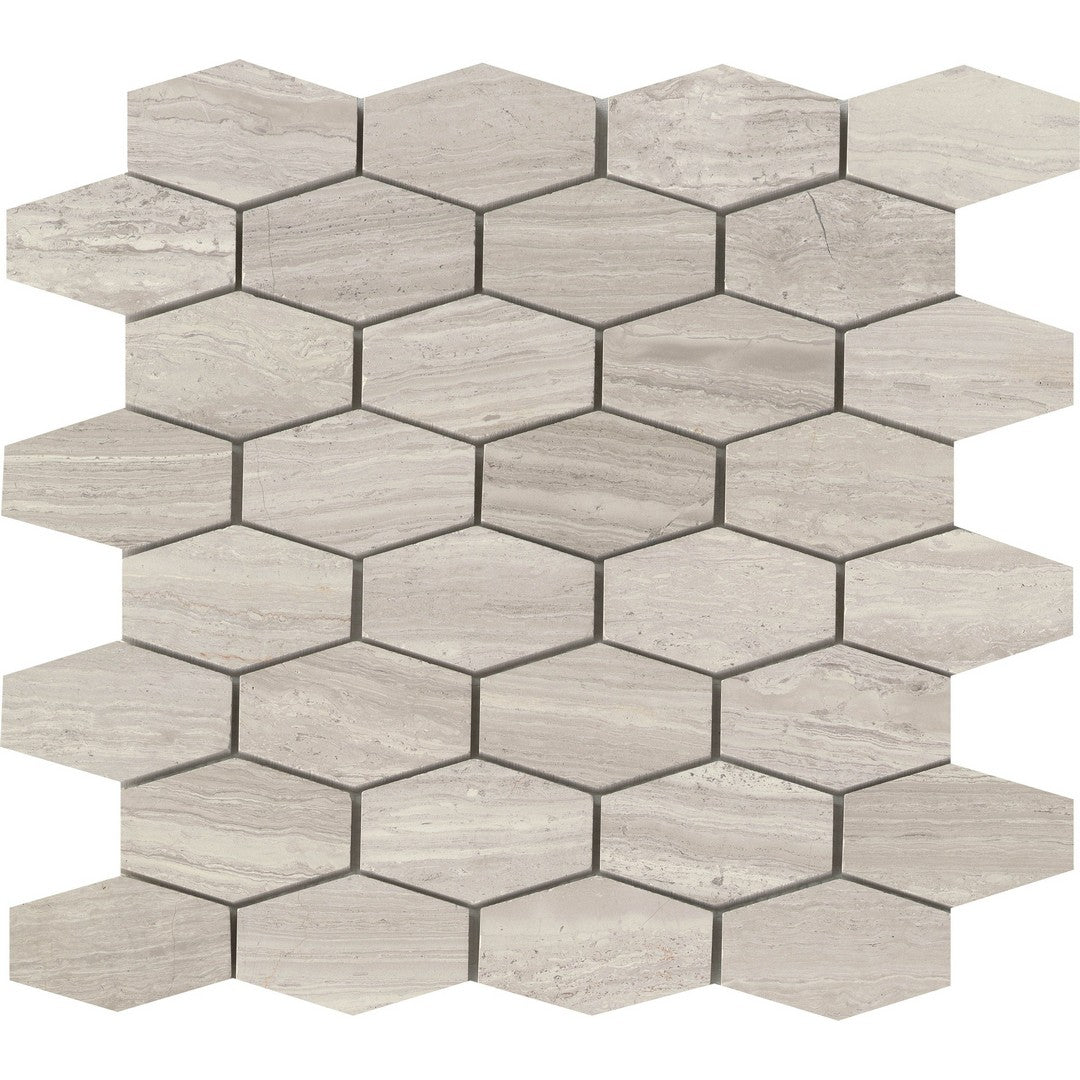 Emser 12" x 12" Metro Honed Marble Hexagon Wide Mosaic