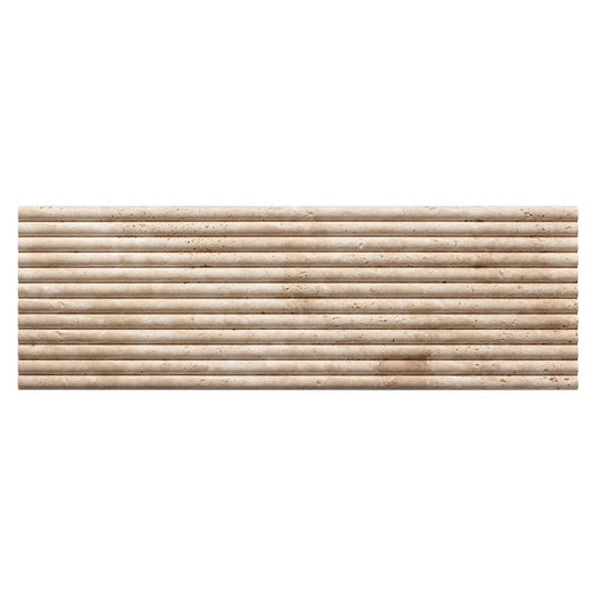 Emser 12" x 36" Flutique Honed Rectified Stone Fluted Travertine Tile