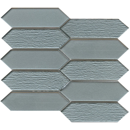 Emser 10" x 11" Picket Glossy Glass Mosaic
