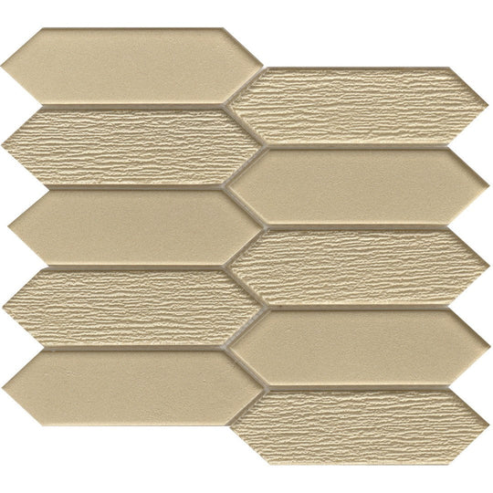 Emser 10" x 11" Picket Glossy Glass Mosaic