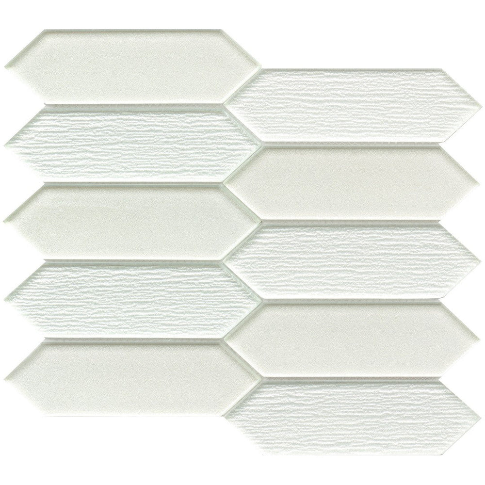 Emser 10" x 11" Picket Glossy Glass Mosaic