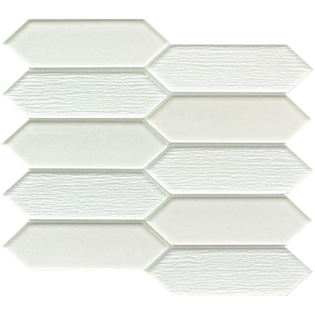 Emser 10" x 11" Picket Glossy Glass Mosaic