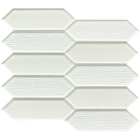 Emser 10" x 11" Picket Glossy Glass Mosaic