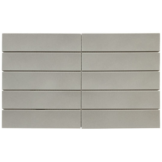 Emser 9" x 15" Kaizen Pressed Satin Stacked Porcelain Mosaic