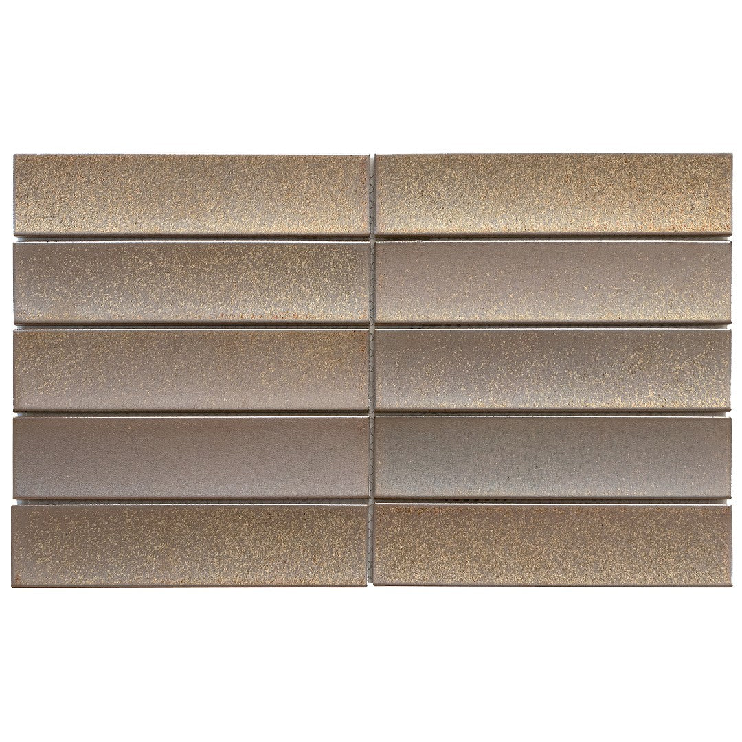 Emser 9" x 15" Kaizen Pressed Satin Stacked Porcelain Mosaic