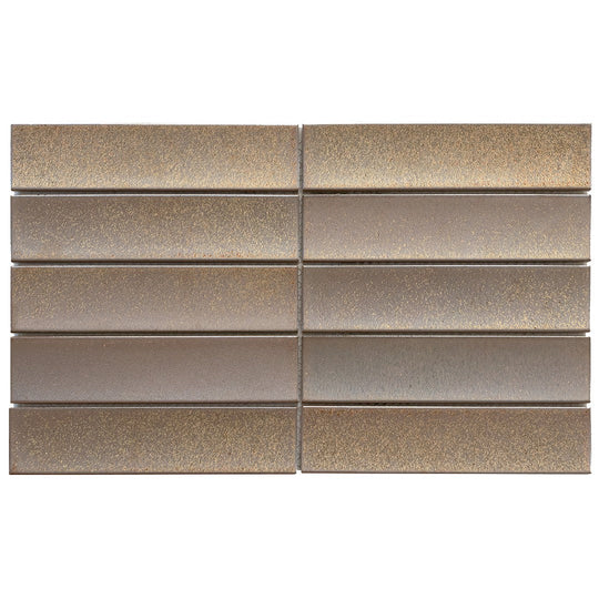 Emser 9" x 15" Kaizen Pressed Satin Stacked Porcelain Mosaic