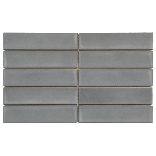Emser 9" x 15" Kaizen Pressed Satin Stacked Porcelain Mosaic