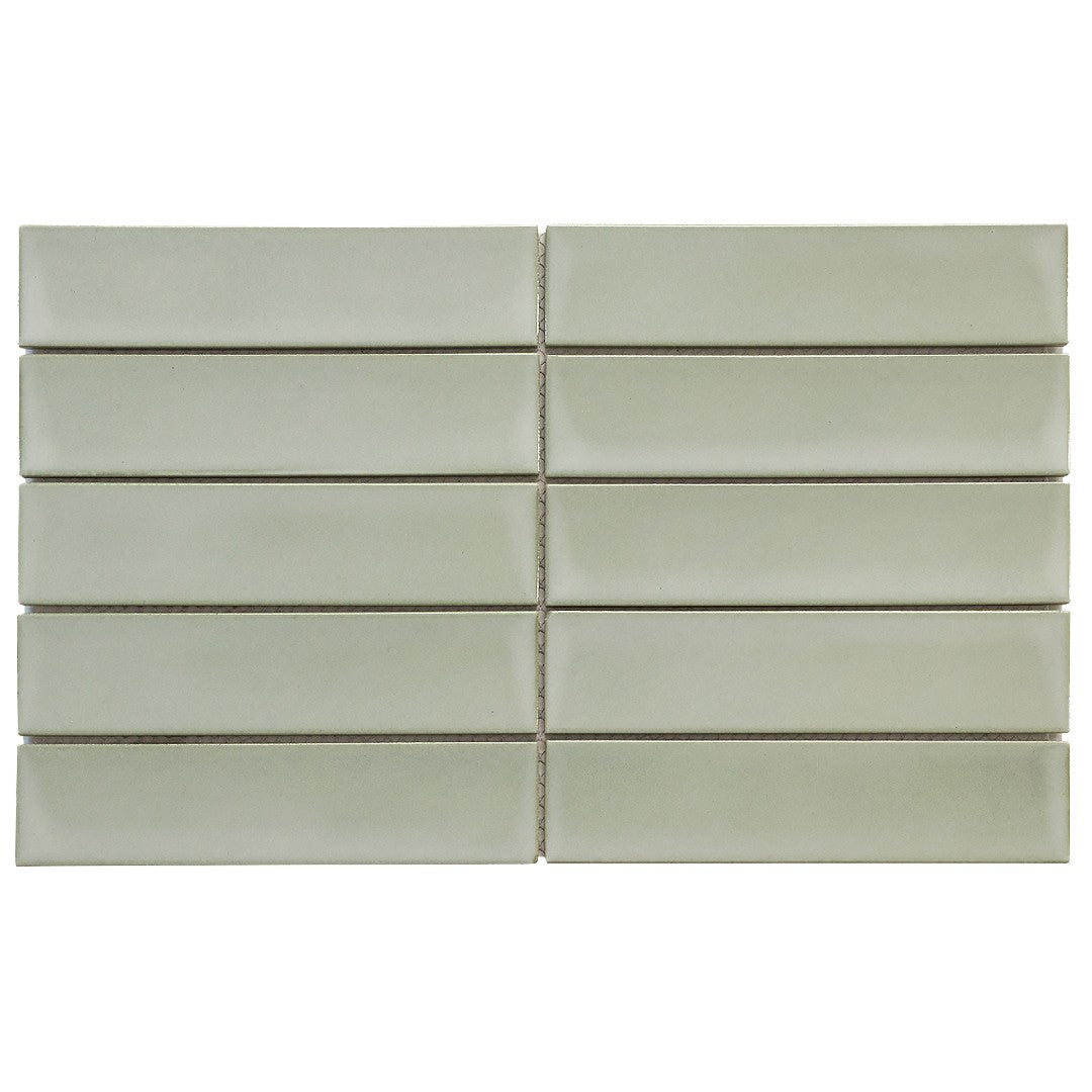 Emser 9" x 15" Kaizen Pressed Satin Stacked Porcelain Mosaic