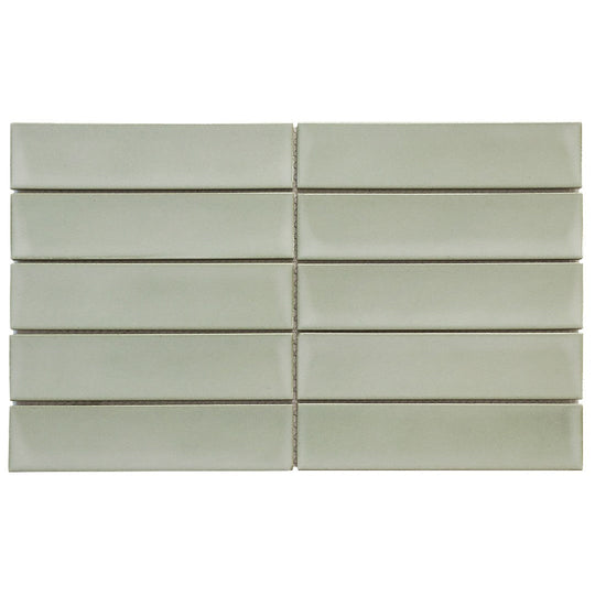 Emser 9" x 15" Kaizen Pressed Satin Stacked Porcelain Mosaic
