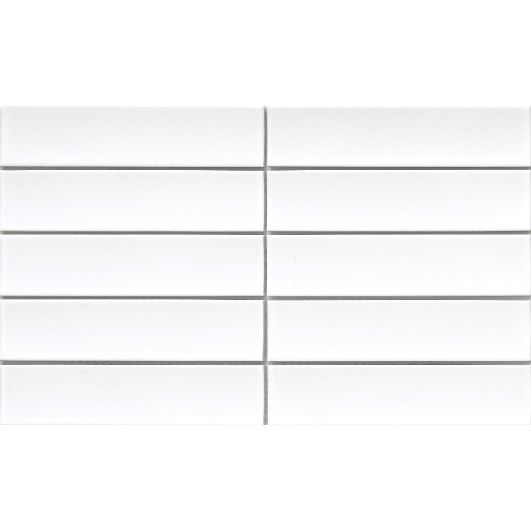 Emser 9" x 15" Kaizen Pressed Satin Stacked Porcelain Mosaic