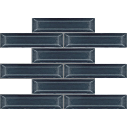 Emser 11" x 12" Kinetic Beveled Glossy Ceramic Mosaic