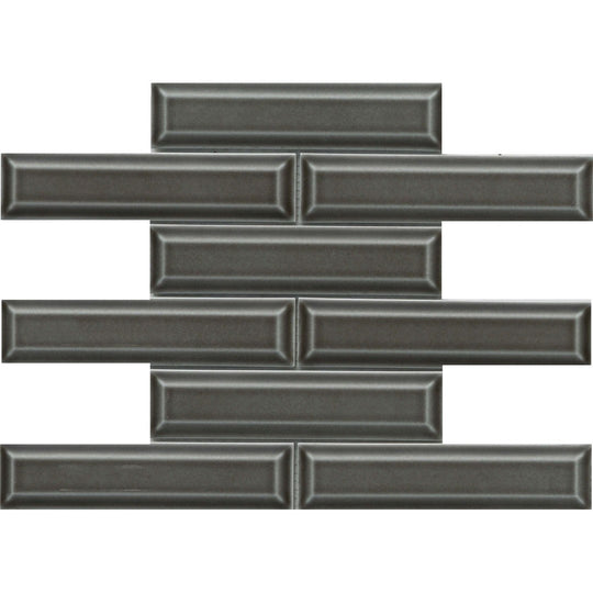 Emser 11" x 12" Kinetic Beveled Glossy Ceramic Mosaic