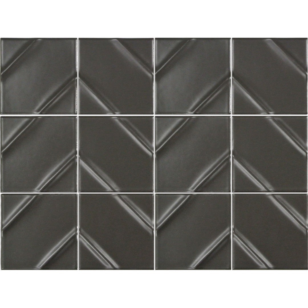 Emser 12" x 16" Kumito Matte Chevron Ceramic Mosaic