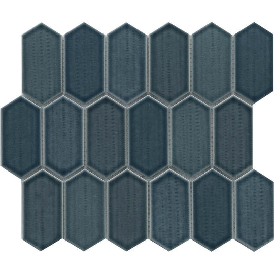 Emser 10" x 12" Omni Pressed Glossy Picket Porcelain Mosaic